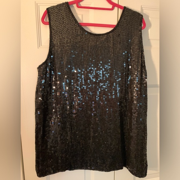 Essence by Mail Silk Sequined Beaded Tank - Picture 5 of 5